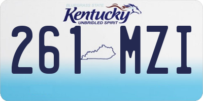 KY license plate 261MZI