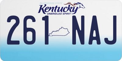 KY license plate 261NAJ