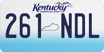 KY license plate 261NDL