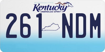 KY license plate 261NDM