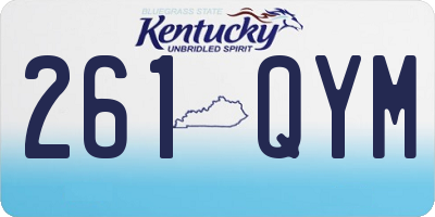KY license plate 261QYM