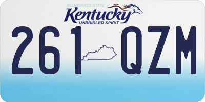 KY license plate 261QZM