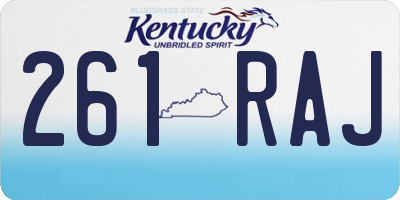 KY license plate 261RAJ