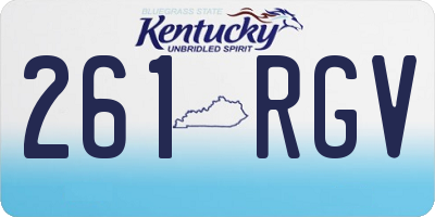 KY license plate 261RGV