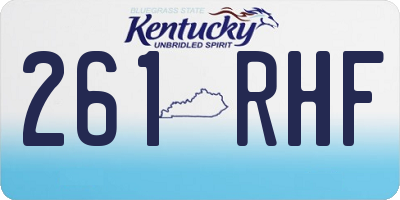 KY license plate 261RHF