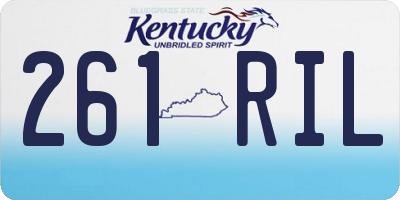 KY license plate 261RIL