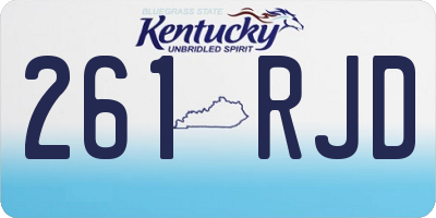 KY license plate 261RJD