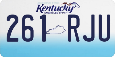 KY license plate 261RJU