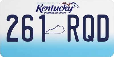 KY license plate 261RQD