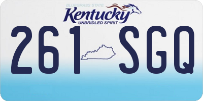 KY license plate 261SGQ