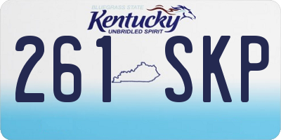 KY license plate 261SKP