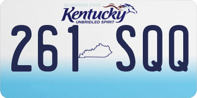 KY license plate 261SQQ
