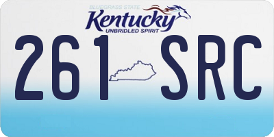 KY license plate 261SRC