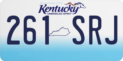 KY license plate 261SRJ