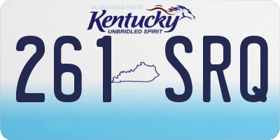 KY license plate 261SRQ