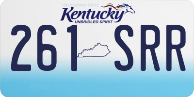 KY license plate 261SRR