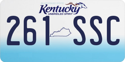 KY license plate 261SSC