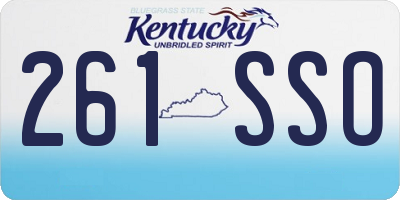 KY license plate 261SSO