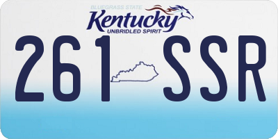 KY license plate 261SSR