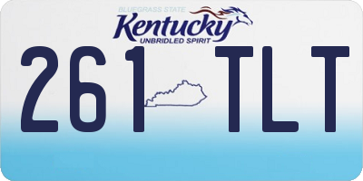 KY license plate 261TLT