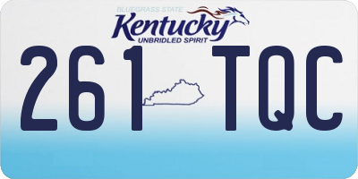KY license plate 261TQC