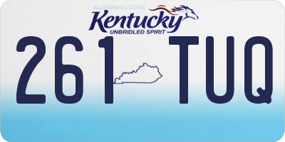 KY license plate 261TUQ