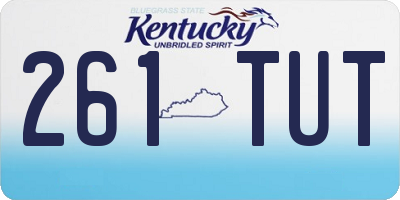 KY license plate 261TUT