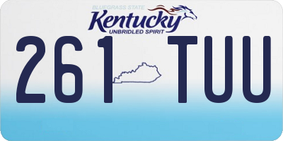 KY license plate 261TUU