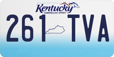 KY license plate 261TVA