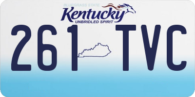 KY license plate 261TVC
