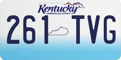 KY license plate 261TVG