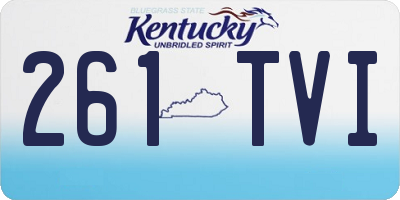 KY license plate 261TVI