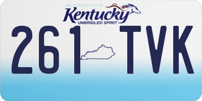 KY license plate 261TVK