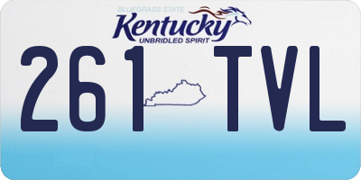 KY license plate 261TVL