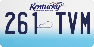 KY license plate 261TVM
