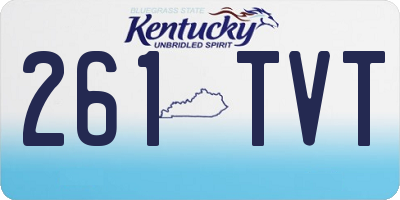 KY license plate 261TVT