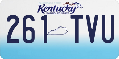 KY license plate 261TVU
