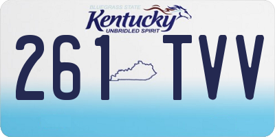 KY license plate 261TVV