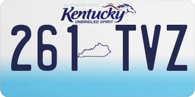 KY license plate 261TVZ