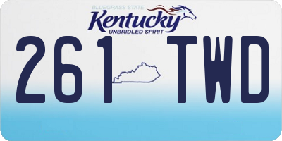KY license plate 261TWD