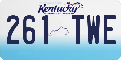 KY license plate 261TWE