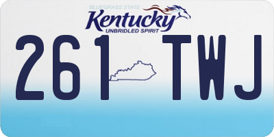 KY license plate 261TWJ