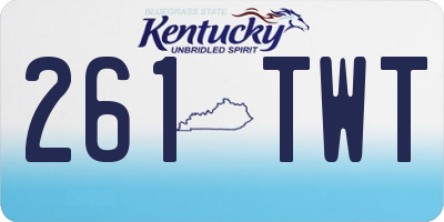 KY license plate 261TWT