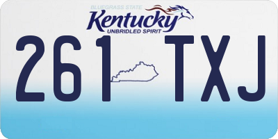 KY license plate 261TXJ