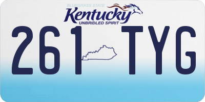 KY license plate 261TYG