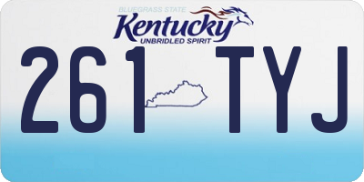 KY license plate 261TYJ