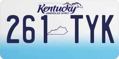 KY license plate 261TYK