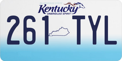 KY license plate 261TYL