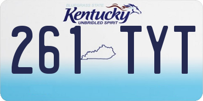 KY license plate 261TYT