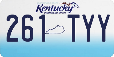 KY license plate 261TYY